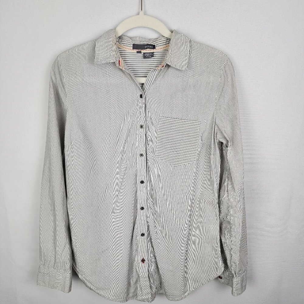 Sandra Ingrish Striped Button Up‎ Shirt XS